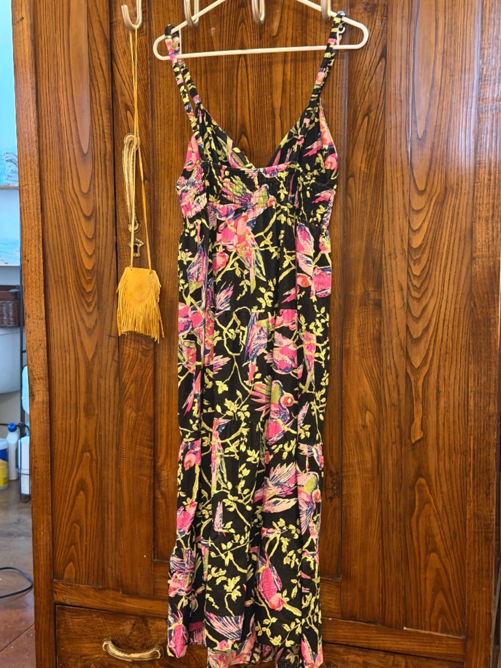 Derek Lam 10 Crosby Midi Sundress Black Floral Size 10